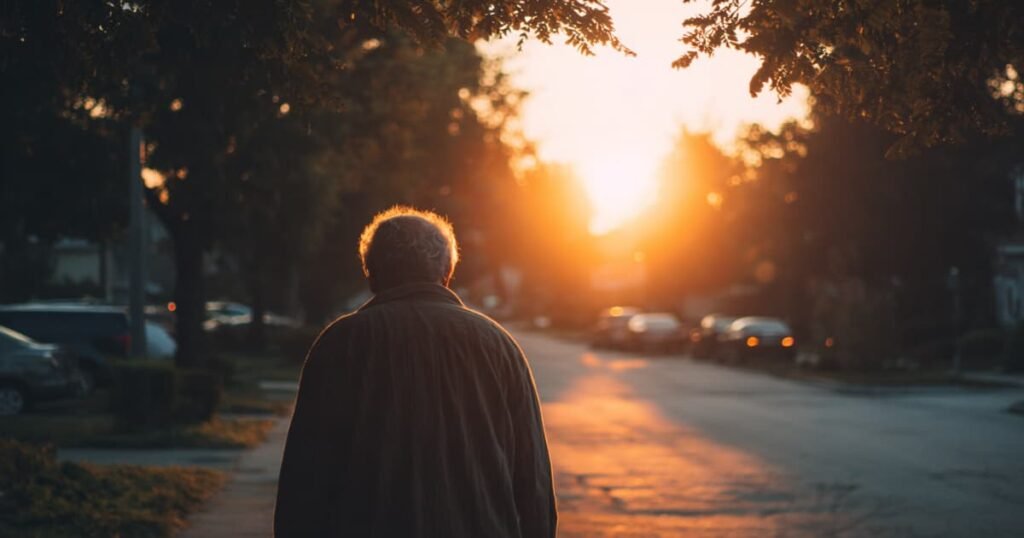 평화로운 노후 생활을 보내는 어르신